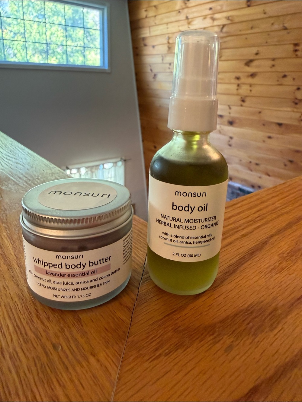 Monsuri Lavender Whipped Body Butter & Green Body Oil Duo